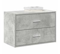 BOWEKAM Armoires & Commode de rangement avec 2 tiroirs Gris béton 60 x 31 x 40 cm