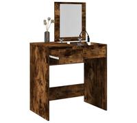 BOWEKAM Armoires et meubles de rangement - Coiffeuse pour chambre à coucher - Coiffeuse avec miroir - Chêne fumé 73 x 46,5 x 120 cm