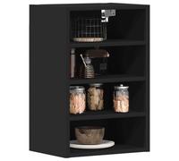 BOWEKAM Armoires et rangements-Armoires de cuisine-Armoire suspendue Riga Noir 40x29,5x60 cm Bois d'ingénierie