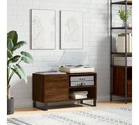 BOWEKAM Armoires et rangements - Armoires de rangement et étagères - Meuble à disques - Chêne marron - 85 x 38 x 48 cm - Bois d'ingénierie