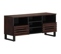 BOWEKAM Armoires et rangements-Armoires de rangement et racks-Meuble TV Marron 100 x 34 x 46 cm Bois massif Mangue