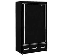 BOWEKAM Armoires et rangements-Armoires et armoires-Penderie Noir 87x49x159 cm Tissu