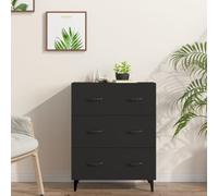BOWEKAM Armoires et rangements-Buffets & Buffets Buffets Buffets Buffet Buffet Noir 69,5x34x90 cm Bois d'ingénierie