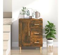 BOWEKAM Armoires et rangements-Buffets & Buffets-Buffets-Buffets Chêne fumé 69,5x34x90 cm Bois d'ingénierie