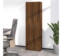 BOWEKAM Armoires et rangements-Classeurs-Armoire de bureau Chêne marron 60 x 32 x 190 cm