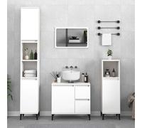 BOWEKAM Armoires et rangements - Meubles de salle de bain - Meuble de salle de bain - Blanc - 65 x 33 x 60 cm - Bois d'ingénierie