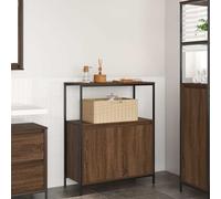 BOWEKAM Armoires et rangements-Meubles de salle de bains-Meuble de salle de bain avec étagères Chêne marron 76,5 x 35 x 95 cm