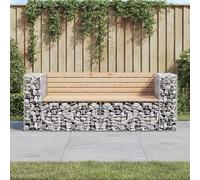 BOWEKAM Banc de jardin Gabion en pin massif 184 x 71 x 65,5 cm