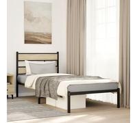 BOWEKAM Beds & Accessories Cadre de lit en métal sans matelas Chêne Sonoma 100 x 200 cm