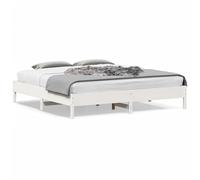 BOWEKAM Beds & Accessories Cadre de lit en pin massif Blanc 180 x 200 cm