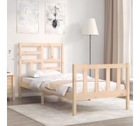 BOWEKAM Beds & Accessories Cadre de lit en pin massif sans matelas 100 x 200 cm