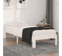 BOWEKAM Beds & Accessories Cadre de lit sans matelas Blanc 75 x 190 cm Petit lit simple