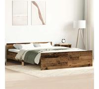 BOWEKAM Beds & Accessories Cadre de lit sans matelas Bois ancien 140 x 190 cm