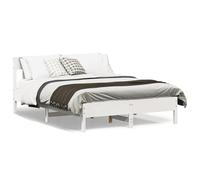 BOWEKAM Beds & Accessories Cadre de lit sans matelas en pin massif Blanc 120 x 200 cm