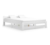 BOWEKAM Beds & Accessories Cadre de lit sans matelas en pin massif Blanc 180 x 200 cm Super King size