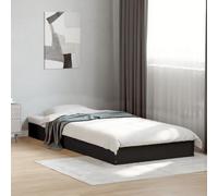 BOWEKAM Beds & Accessories Cadre de lit simple en bois d'ingénierie Noir 75 x 190 cm