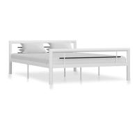 BOWEKAM Beds & Accessories - Lits et cadres de lit - Cadre de lit sans matelas - Métal blanc et noir - 120 x 200 cm