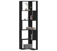 BOWEKAM Bibliothèques et étagères sur pied - Bibliothèque d'angle à 5 niveaux - Noir - 50 x 50 x 179 cm - Bois d'ingénierie