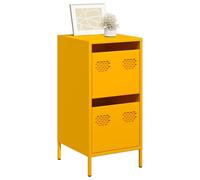 BOWEKAM Buffet jaune moutarde 35 x 39 x 73,5 cm en acier laminé à froid, armoires et rangement, buffets et buffets