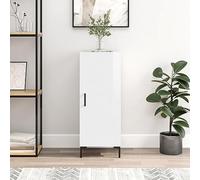 BOWEKAM Buffet Maison & Jardin Blanc Brillant 34,5x34x90 cm Choix de Meubles en Bois d'ingénierie