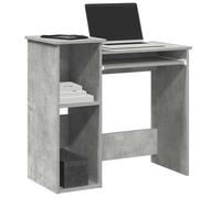 BOWEKAM Bureau de bureau avec étagères Gris béton 84 x 40 x 78 cm