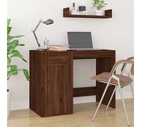 BOWEKAM Bureau de bureau en chêne marron 100 x 49 x 75 cm