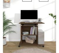 BOWEKAM Bureau d'ordinateur en chêne marron 80 x 50 x 75 cm