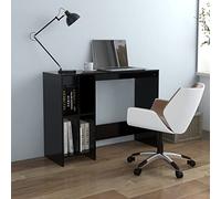 BOWEKAM Bureaux de bureau en bois d'ingénierie Noir 102,5 x 35 x 75 cm