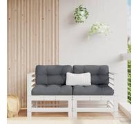 BOWEKAM Canapé d'angle de jardin 2 pièces en pin massif blanc