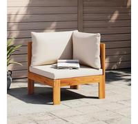 BOWEKAM Canapé d'angle de jardin avec coussins en bois d'acacia massif