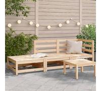 BOWEKAM Canapé de jardin avec repose-pieds 2 places en pin massif