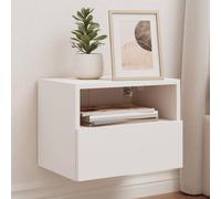 BOWEKAM Centres de divertissement et meubles TV - Meuble mural TV - 2 pièces - Blanc - 40 x 30 x 30 cm - Bois d'ingénierie