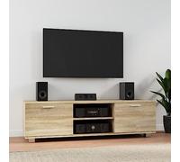 BOWEKAM Centres de divertissement et meubles TV - Meuble TV en chêne sonoma - 140 x 40,5 x 35 cm - Bois d'ingénierie