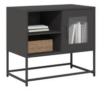 BOWEKAM Centres de divertissement et supports TV - Meuble TV noir 68 x 39 x 60,5 cm - Acier