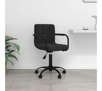 BOWEKAM Chaise de bureau pivotante en velours noir