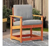 BOWEKAM Chaise de jardin en pin massif ciré Marron 62 x 56 x 77 cm