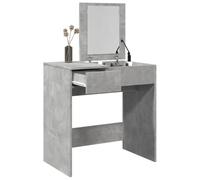 BOWEKAM Coiffeuse avec miroir Gris béton 73 x 46,5 x 120 cm