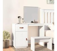 BOWEKAM Coiffeuse blanche 95 x 50 x 134 cm en pin massif - Meubles et meubles de rangement - Meubles de coiffeuse pour chambre à coucher