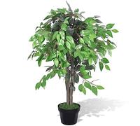 BOWEKAM Decor-Artificial Flora Ficus Arbre artificiel avec pot 90 cm