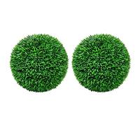 BOWEKAM Decor-Artificial Flora Lot de 2 boules de buis artificielles 55 cm