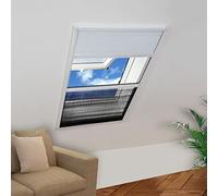BOWEKAM Decor-Window Treatments-Moustiquaire pour fenêtre en aluminium 80 x 120 cm avec abat-jour