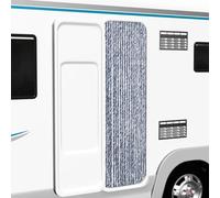 BOWEKAM Decor-Window Treatments-Moustiquaire Rideau chenille Bleu/blanc/argenté 56 x 185 cm