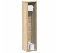 BOWEKAM Ensemble de meubles de salle de bain - Armoire de salle de bain avec porte-rouleau - Chêne Sonoma - 20,5 x 20 x 90 cm