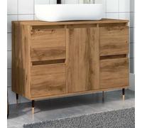 BOWEKAM Ensemble de meubles de salle de bain en chêne artisanal 80 x 33 x 60 cm