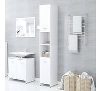 BOWEKAM Ensemble de meubles de salle de bain - Meuble de salle de bain - Blanc - 30 x 30 x 183,5 cm - Bois d'ingénierie