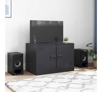 BOWEKAM Entertainment Centres & Supports TV Meuble TV Noir 67x39x44 cm Acier
