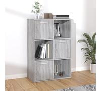 BOWEKAM Étagère-Bibliothèques et étagères sur pied-Armoire de rangement Gris Sonoma 60 x 29,5 x 90 cm