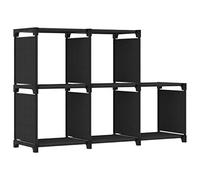 BOWEKAM Étagères, bibliothèques et étagères sur pied, 5 étagères cubiques en tissu noir, 103 x 30 x 72,5 cm