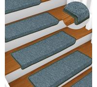 BOWEKAM Fournitures ménagères - Marches d'escalier - Tapis d'escalier - 15 pièces - 65 x 21 x 4 cm - Vert