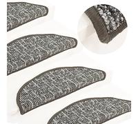 BOWEKAM Fournitures ménagères - Marches d'escalier - Tapis d'escalier - 15 pièces - Anthracite - 65 x 21 x 4 cm